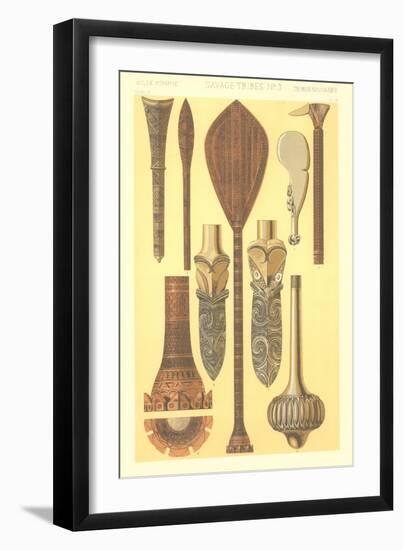 Primitive Tribal Weapons-null-Framed Art Print