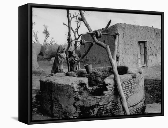 Primitive Village in Punjabi, Primitive Settlements Will Give Place to Capital City of Chandigarh-James Burke-Framed Stretched Canvas