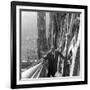 Primo Carnera on a Staircase of the Cathedral of Milan-null-Framed Photographic Print