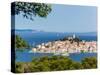Primosten, Sibenik-Knin County, Croatia. Popular resort town on the Adriatic coastline.-null-Stretched Canvas