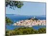 Primosten, Sibenik-Knin County, Croatia. Popular resort town on the Adriatic coastline.-null-Mounted Photographic Print