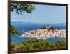 Primosten, Sibenik-Knin County, Croatia. Popular resort town on the Adriatic coastline.-null-Framed Photographic Print