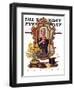 "Primping in Mirror," Saturday Evening Post Cover, April 11, 1936-Joseph Christian Leyendecker-Framed Giclee Print