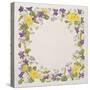 Primrose and Violet Square-Linda Benton-Stretched Canvas