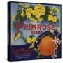 Primrose Brand - Duarte, California - Citrus Crate Label-Lantern Press-Stretched Canvas