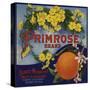 Primrose Brand - Duarte, California - Citrus Crate Label-Lantern Press-Stretched Canvas