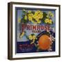 Primrose Brand - Duarte, California - Citrus Crate Label-Lantern Press-Framed Art Print