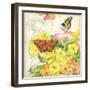 Primrose & Butterflies-Julie Paton-Framed Art Print