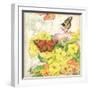 Primrose & Butterflies-Julie Paton-Framed Art Print