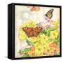 Primrose & Butterflies-Julie Paton-Framed Stretched Canvas