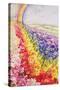 Primrose Rainbow-Joan Thewsey-Stretched Canvas