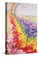 Primrose Rainbow-Joan Thewsey-Stretched Canvas