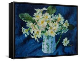 Primroses 2021 (oil)-Tilly Willis-Framed Stretched Canvas