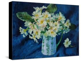 Primroses 2021 (oil)-Tilly Willis-Stretched Canvas