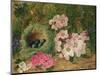 Primroses by a Bird's Nest (Oil on Canvas)-Oliver Clare-Mounted Giclee Print