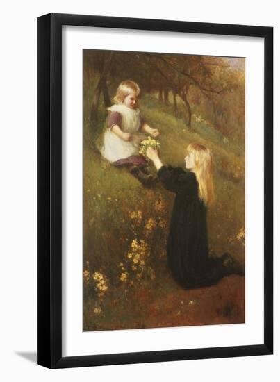 Primroses-John White-Framed Premium Giclee Print