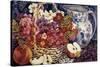 Primula and Apples-Joan Thewsey-Stretched Canvas