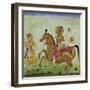Prince à cheval accompagné de deux serviteurs-null-Framed Giclee Print