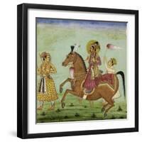 Prince à cheval accompagné de deux serviteurs-null-Framed Giclee Print