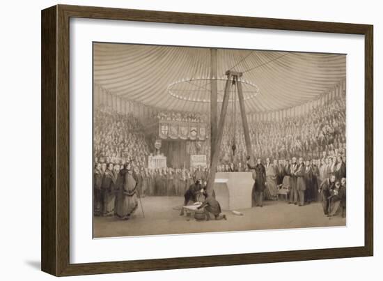 Prince Albert Laying the First Stone of the New Royal Exchange, London, 17th January 1842-Thomas Allom-Framed Giclee Print