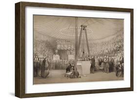 Prince Albert Laying the First Stone of the New Royal Exchange, London, 17th January 1842-Thomas Allom-Framed Giclee Print