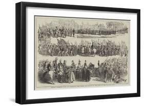 Prince Albert's Visit to Liverpool, the Great Procession to the Site of the Sailors' Home-null-Framed Giclee Print