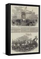 Prince Albert's Visit to Liverpool-null-Framed Stretched Canvas