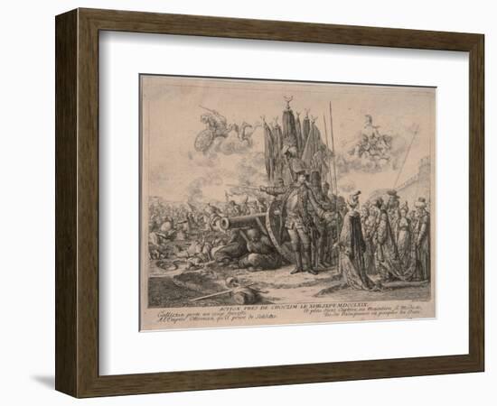 Prince Alexander Mikhaylovich Golitsyn at the Siege of the Khotyn Fortress 1769, 1769-Daniel Nikolaus Chodowiecki-Framed Giclee Print