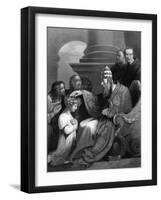 Prince Alfred and Pope Leo IV-A.H. Payne-Framed Art Print