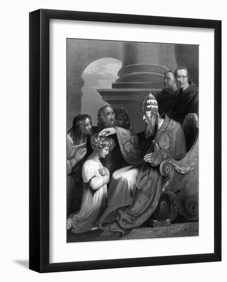 Prince Alfred and Pope Leo IV-A.H. Payne-Framed Art Print