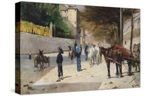 Prince Amedeo Avenue, 1880-1881-Giovanni Fattori-Stretched Canvas