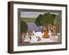 Prince and Attendants Visiting Noble Yogini at an Ashram, India-null-Framed Giclee Print