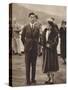 Prince and Princess Chichibu Arriving on the Queen Mary, April 12Th, 1937-null-Stretched Canvas