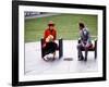 Prince and Princess of Wales at Caernarvon During Tour of Wales, October 1981-null-Framed Photographic Print