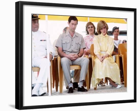 Prince and Princess of Wales During Australian Tour, Visiting St Johns Ambulance Regional Centre-null-Framed Photographic Print