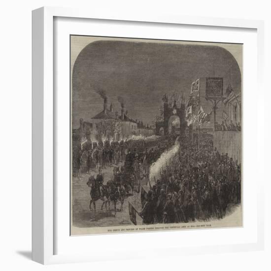 Prince and Princess of Wales Passing Through the Triumphal Arch at Diss-null-Framed Giclee Print