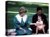 Prince and Princess of Wales with William in New Zealand, April 1983-null-Stretched Canvas