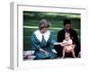 Prince and Princess of Wales with William in New Zealand, April 1983-null-Framed Photographic Print