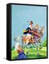 Prince and Princess on a Horse-English School-Framed Stretched Canvas
