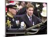 Prince Andrew and Prince William ride down the Mall towards St Paul's, 2002-null-Mounted Premium Photographic Print