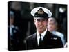 Prince Andrew in Naval Uniform Returns from Falklands 1982 at Portsmouth Docks on Hms Invincible-null-Stretched Canvas