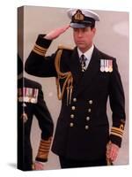 Prince Andrew Inspects Sea Scouts at Trafalgar Square During the Annual Trafalgar Day Service-null-Stretched Canvas