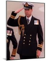 Prince Andrew Inspects Sea Scouts at Trafalgar Square During the Annual Trafalgar Day Service-null-Mounted Photographic Print