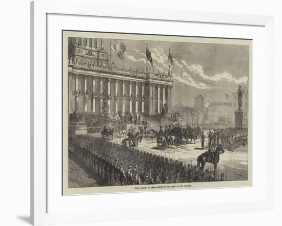 Prince Arthur at Leeds, Arrival of the Prince at the Townhall-null-Framed Giclee Print