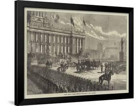 Prince Arthur at Leeds, Arrival of the Prince at the Townhall-null-Framed Giclee Print