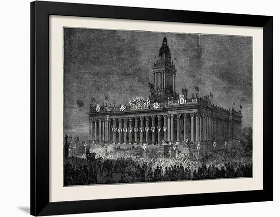 Prince Arthur at Leeds: the Townhall Illuminated-null-Framed Giclee Print