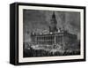 Prince Arthur at Leeds: the Townhall Illuminated-null-Framed Stretched Canvas