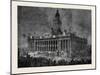 Prince Arthur at Leeds: the Townhall Illuminated-null-Mounted Giclee Print