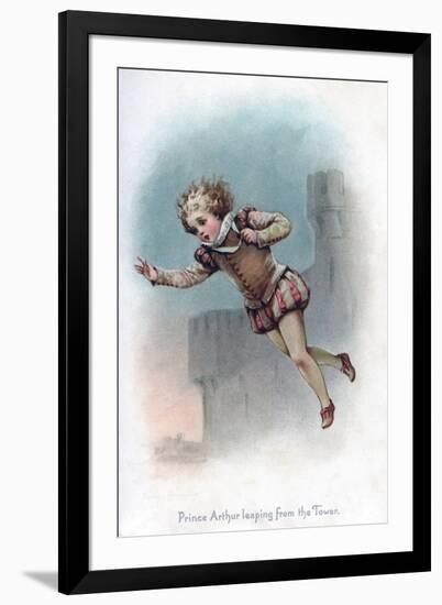 Prince Arthur Leaping from the Tower, 1897-Frances Brundage-Framed Giclee Print