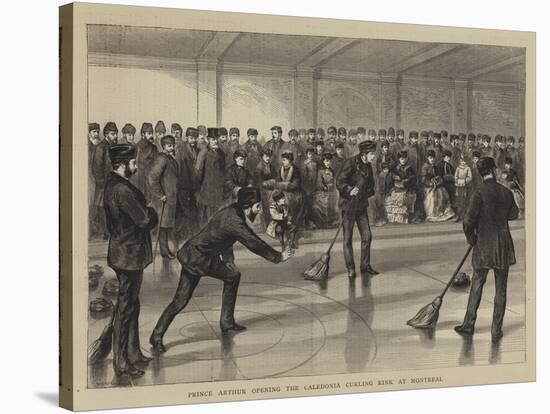 Prince Arthur Opening the Caledonia Curling Rink at Montreal-null-Stretched Canvas